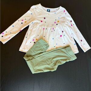 Adorable GAP Starry Peplum Top with matching leggings!